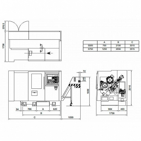 Токарный станок по металлу с ЧПУ OPTIturn S 750 CNC